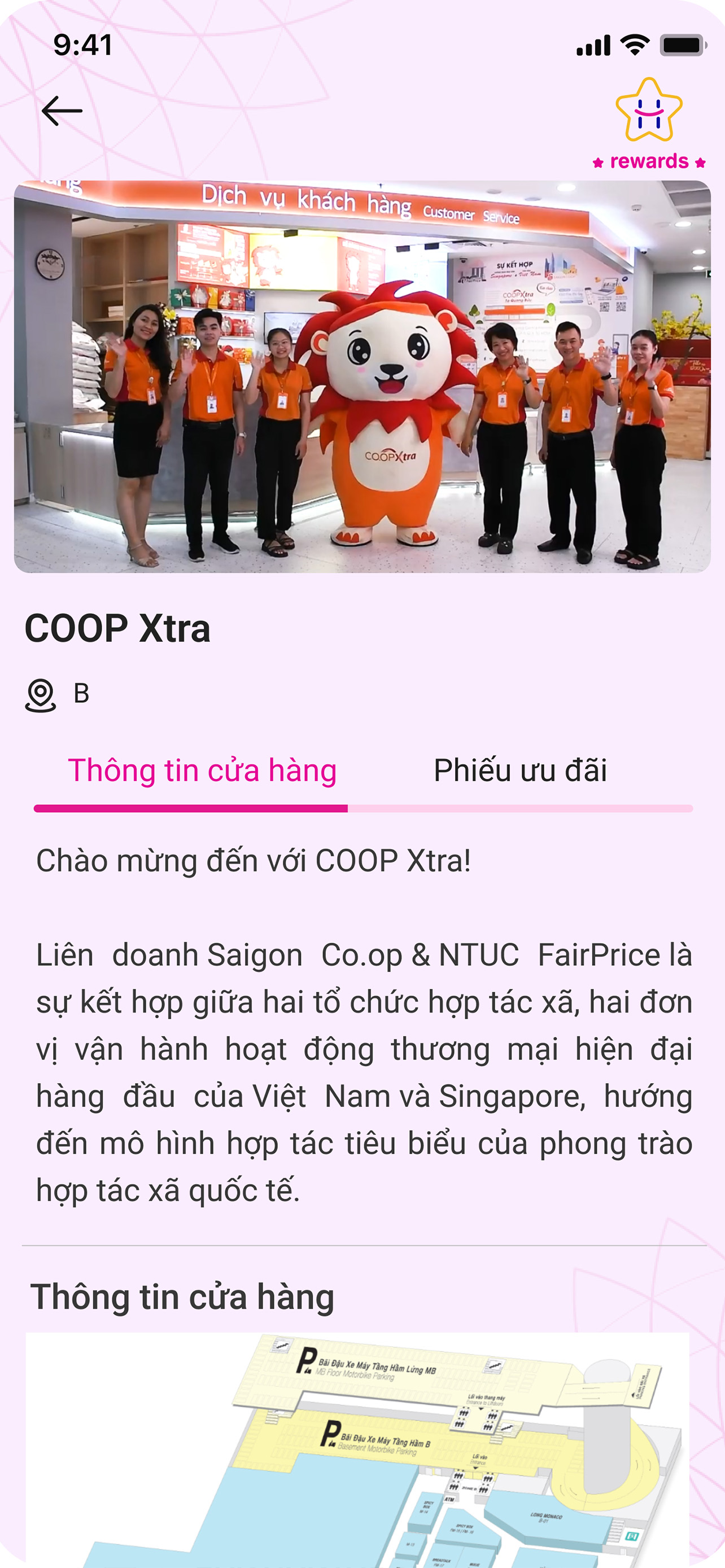 Chi tiết cửa hàng trong app H-Rewards