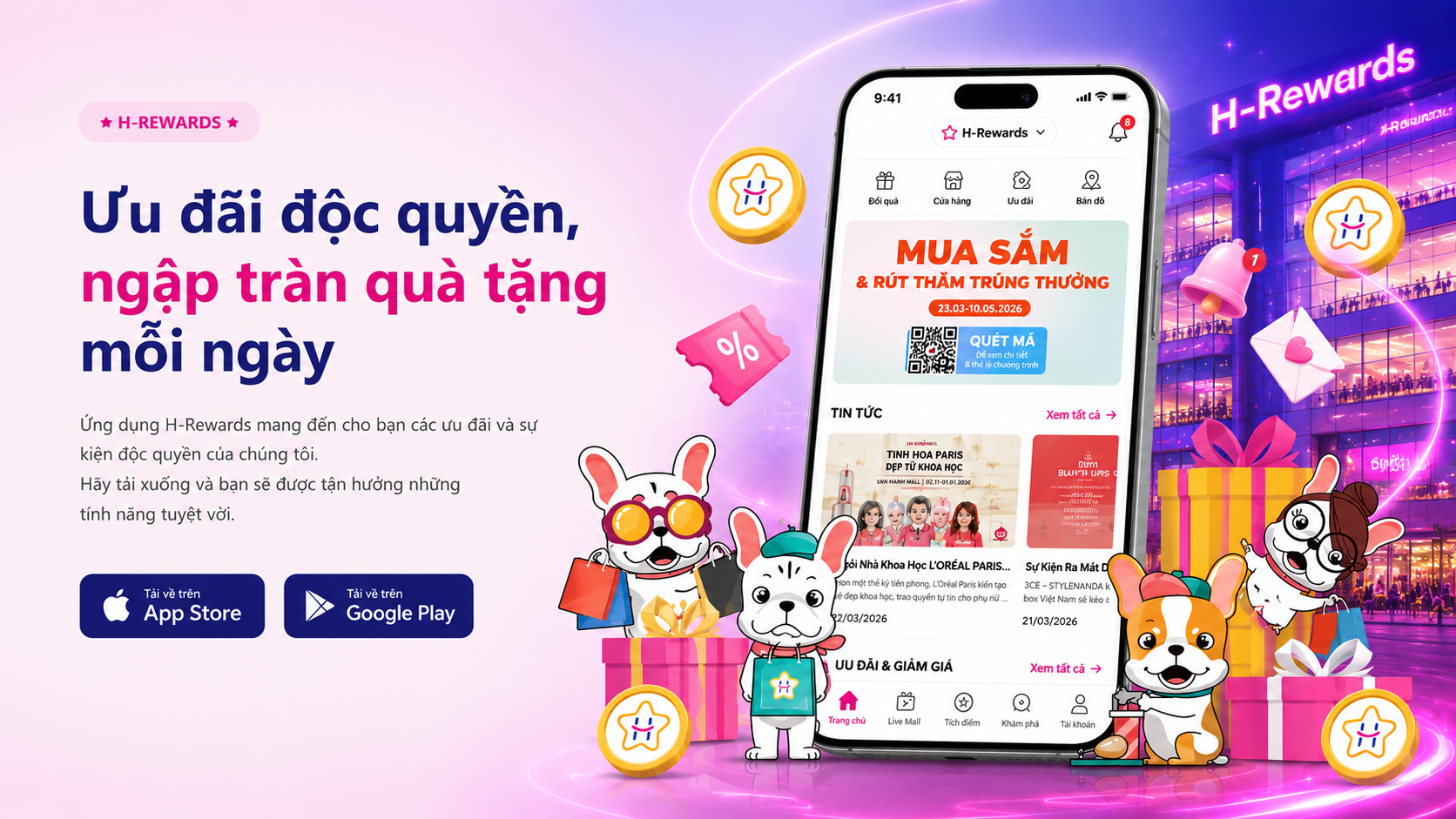Giới thiệu các tính năng nổi bật của ứng dụng H-Rewards
